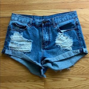 Denim Colab distressed jean shorts- Nordstrom
